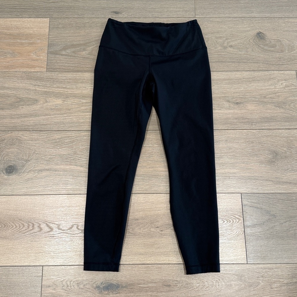 YOGALICIOUS LUX Black Mid Rise Active Workout Gym Yoga 7/8 Legging Size Small
